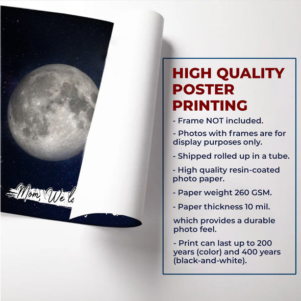 Our Moon Paper Poster - Custom Birth Moon Phase - Gift For Couple