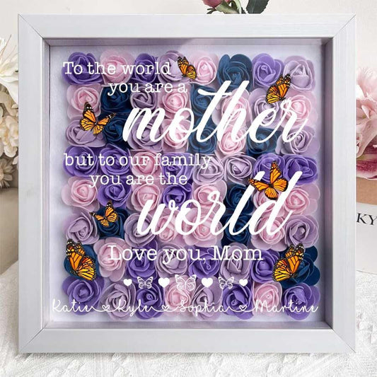 Personalized You are The Mother Flower Shadow Box - Gift For Mother's Day