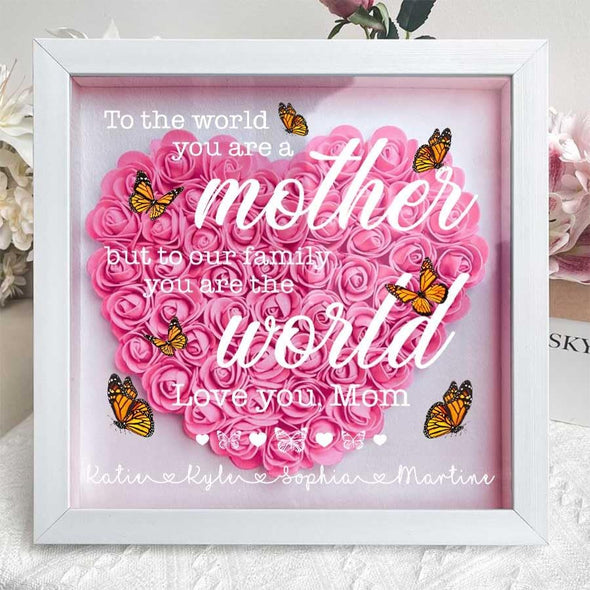 Personalized You are The Mother Flower Shadow Box - Gift For Mother's Day