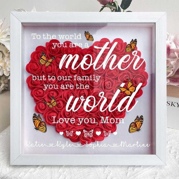 Personalized You are The Mother Flower Shadow Box - Gift For Mother's Day