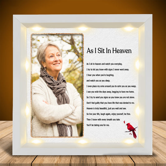 Personalized Memorial Picture Frame Light Box - Sympathy Gift