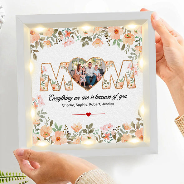 Personalized To My Mom Frame Light Box - Custom Name and Photo Mother's Day Gift