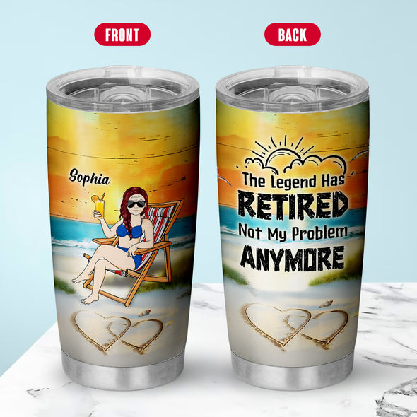 Personalized Retired Tumbler, Custom Name and Appearance, Funny Engraved Gift for Retirement