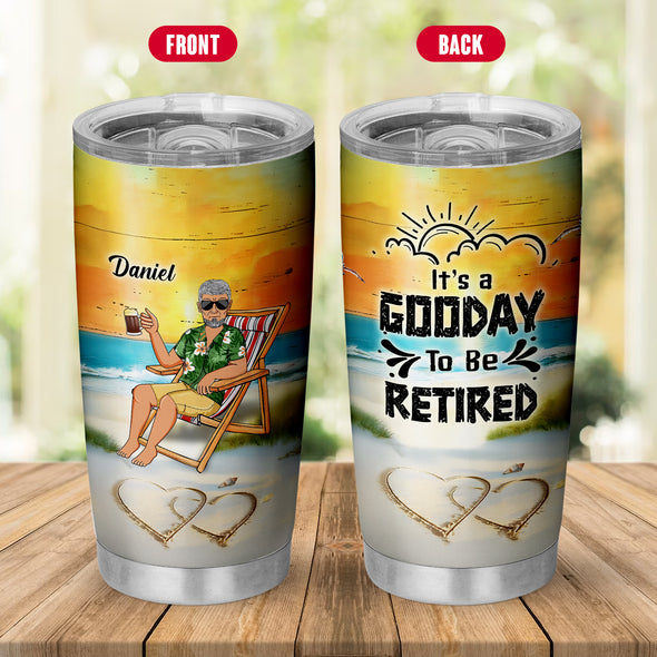 Personalized Retired Tumbler, Custom Name and Appearance, Funny Engraved Gift for Retirement