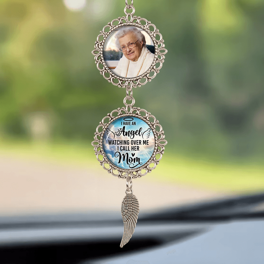 I Call Her Mom - Personalized Photo Car Charm Ornament - Gift For Mother's Day