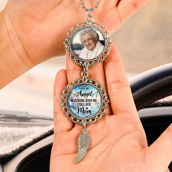 I Call Her Mom - Personalized Photo Car Charm Ornament - Gift For Mother's Day