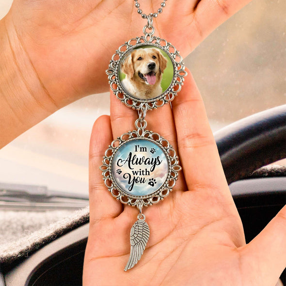 I'm Always With You - Personalized Photo Car Charm Ornament