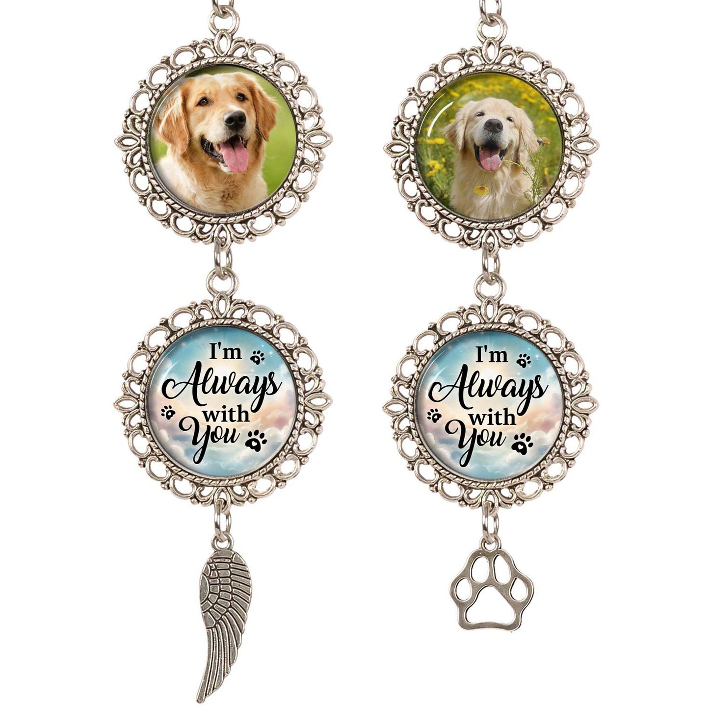 I'm Always With You - Personalized Photo Car Charm Ornament