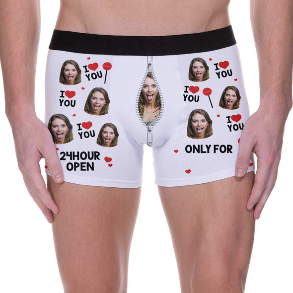 I Love You - Personalized  Men's Boxer Briefs - Gift For Couple, Husband