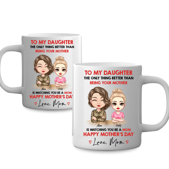 To My Daughter - Personalized Ceramic Mug - Mother's Day, Gift For Mom